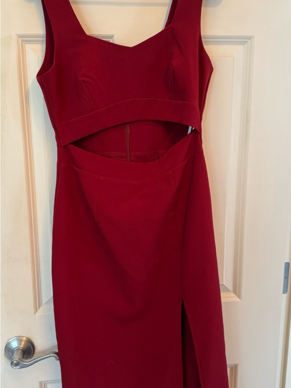 Lulu's Red Cutout Midi Dress